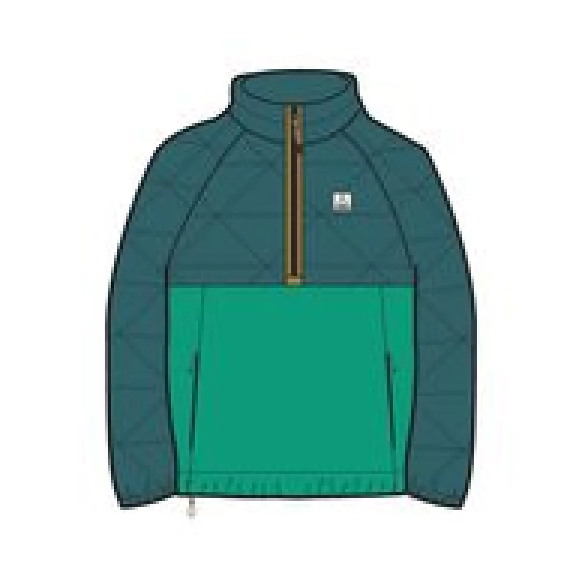 Trace Recycled Thermore Insulated Jacket - Corsair Blue/ Jungle Green
