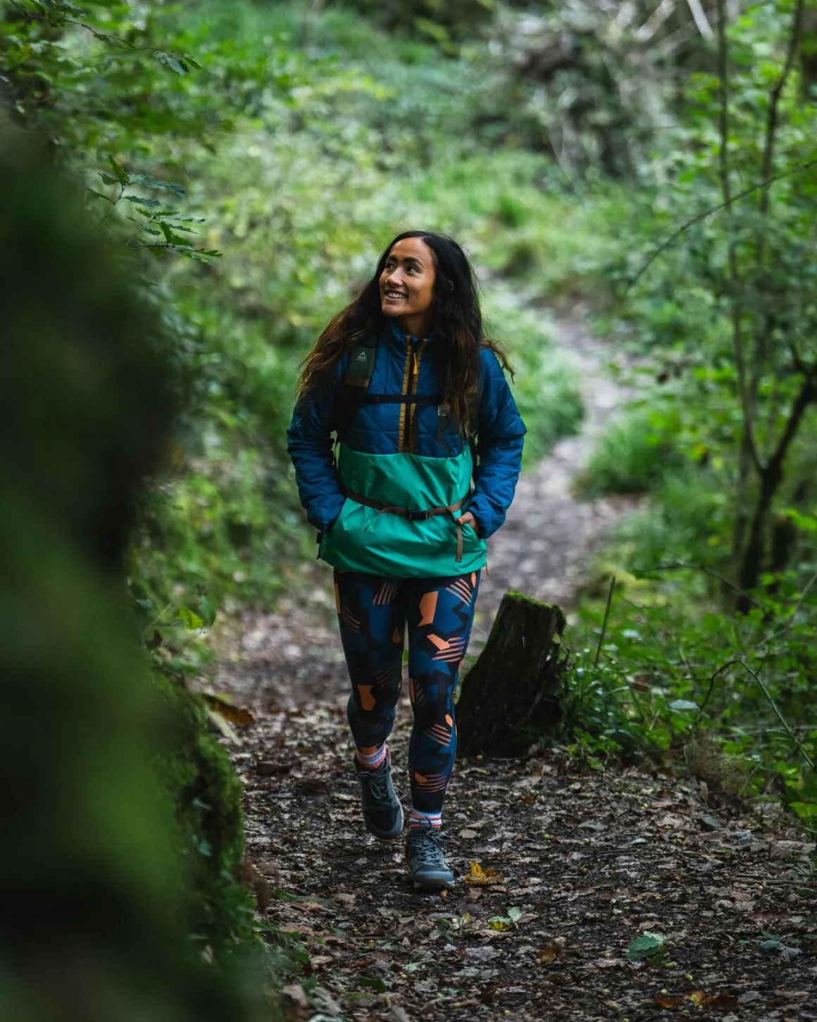 Trace Recycled Thermore Insulated Jacket - Corsair Blue/ Jungle Green