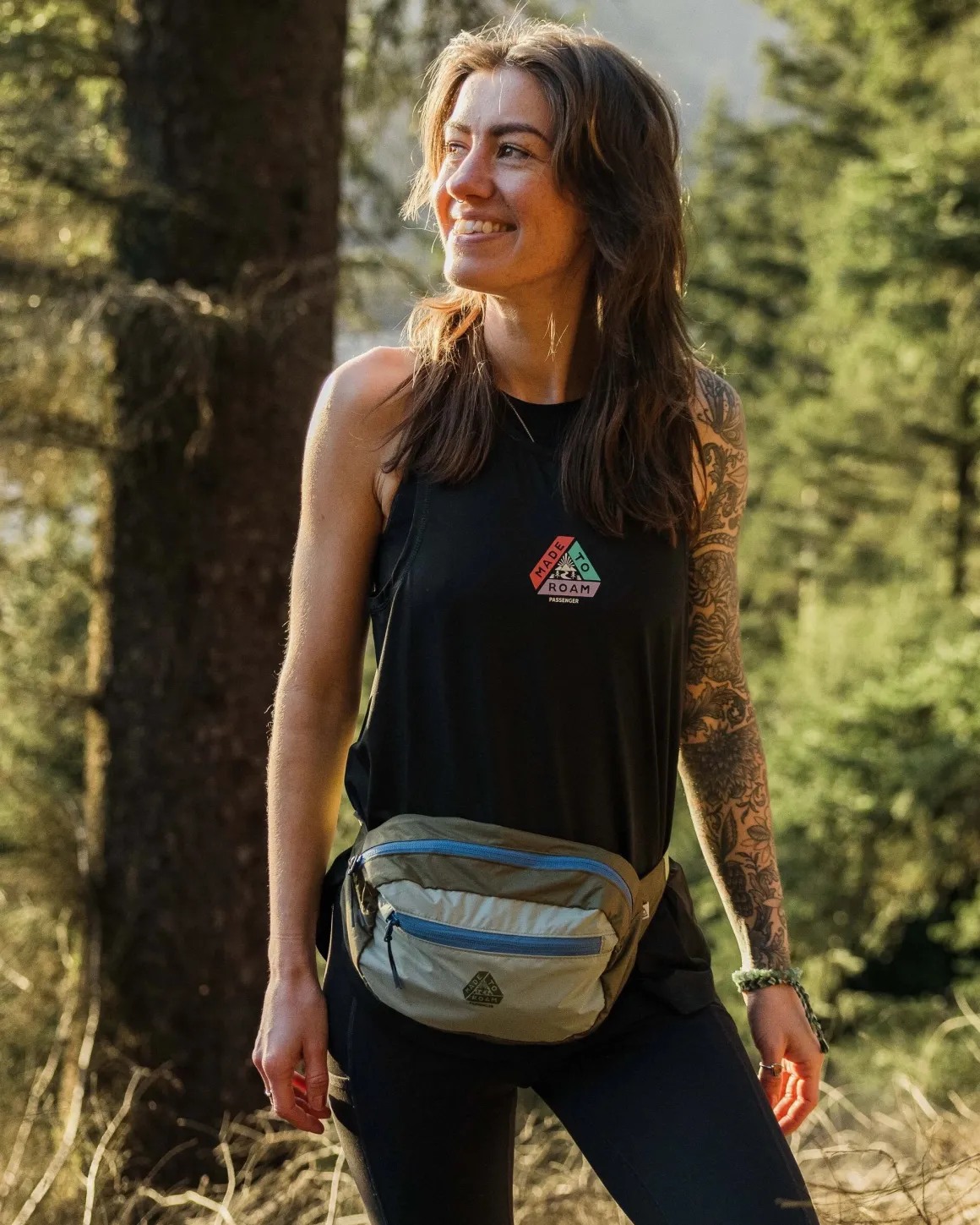 Trail Light Recycled Packable Hip Pack - Khaki Green
