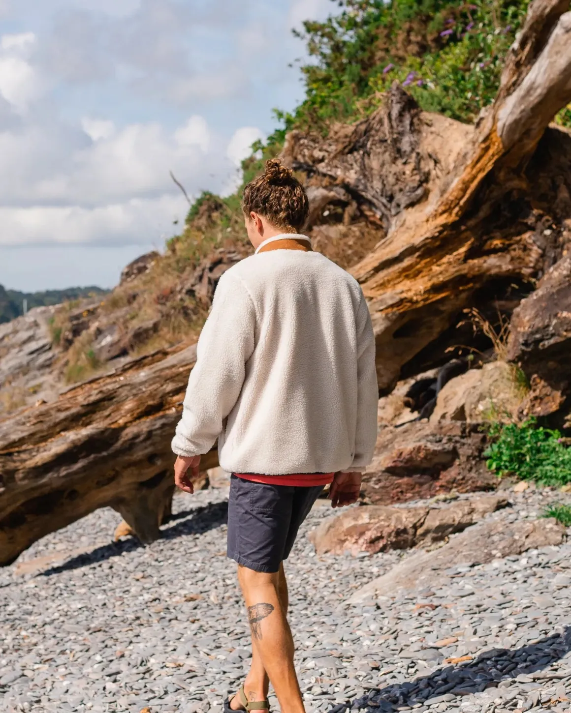 Trekker Recycled Deep-Pile Sherpa Fleece - Warm Ivory