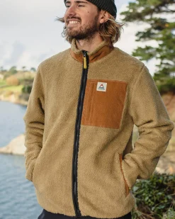 Trekker Recycled Deep-Pile Sherpa Fleece - Biscuit