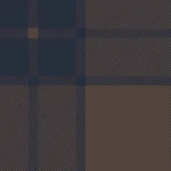 Trekker Recycled Deep-Pile Sherpa Fleece - Chestnut/Deep Navy Check