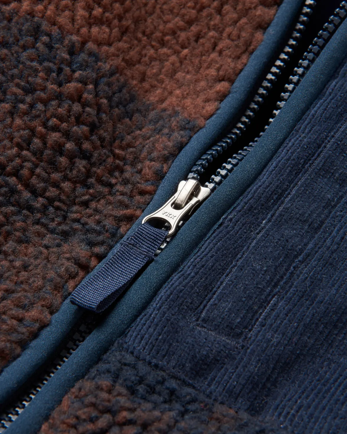 Trekker Recycled Deep-Pile Sherpa Fleece - Chestnut/Deep Navy Check