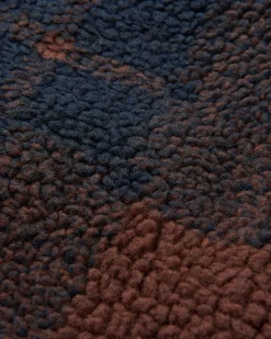 Trekker Recycled Deep-Pile Sherpa Fleece - Chestnut/Deep Navy Check