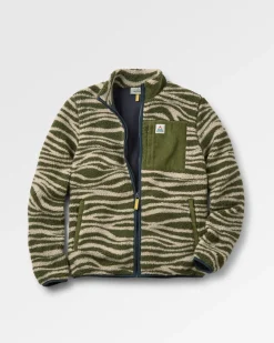 Trekker Recycled Deep-Pile Sherpa Fleece - Strata Khaki Green