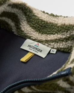 Trekker Recycled Deep-Pile Sherpa Fleece - Strata Khaki Green