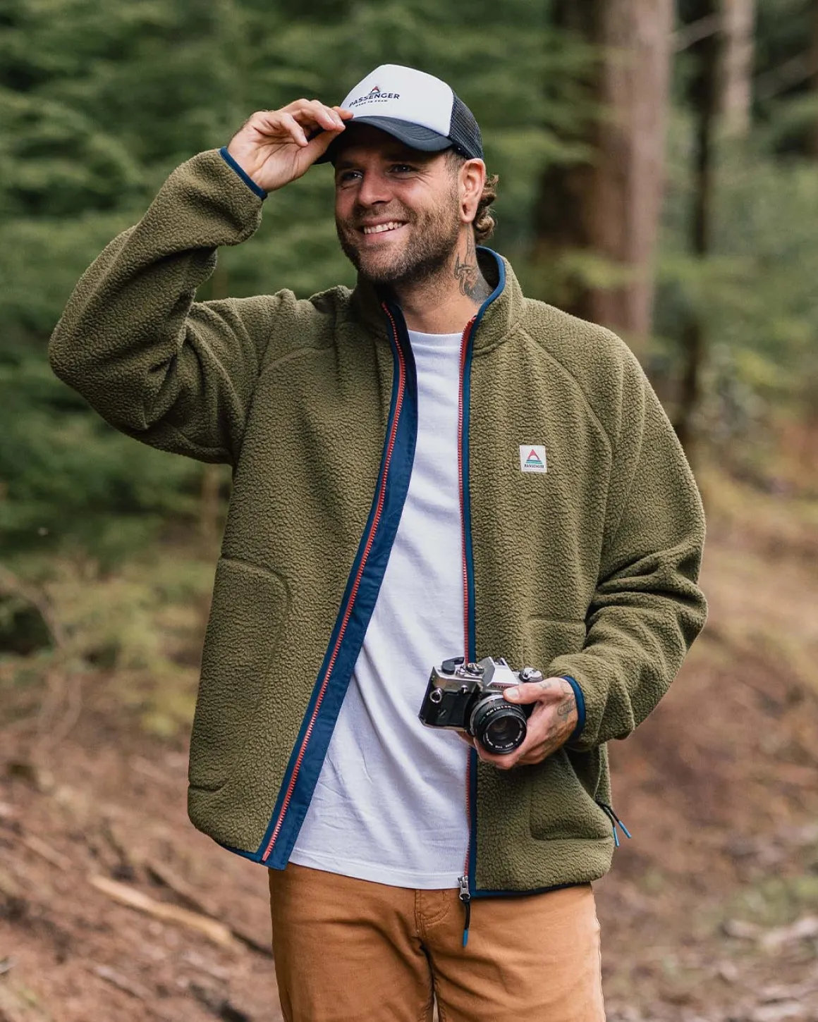 Tripper 2.0 Full Zip Recycled Sherpa Fleece - Khaki Green