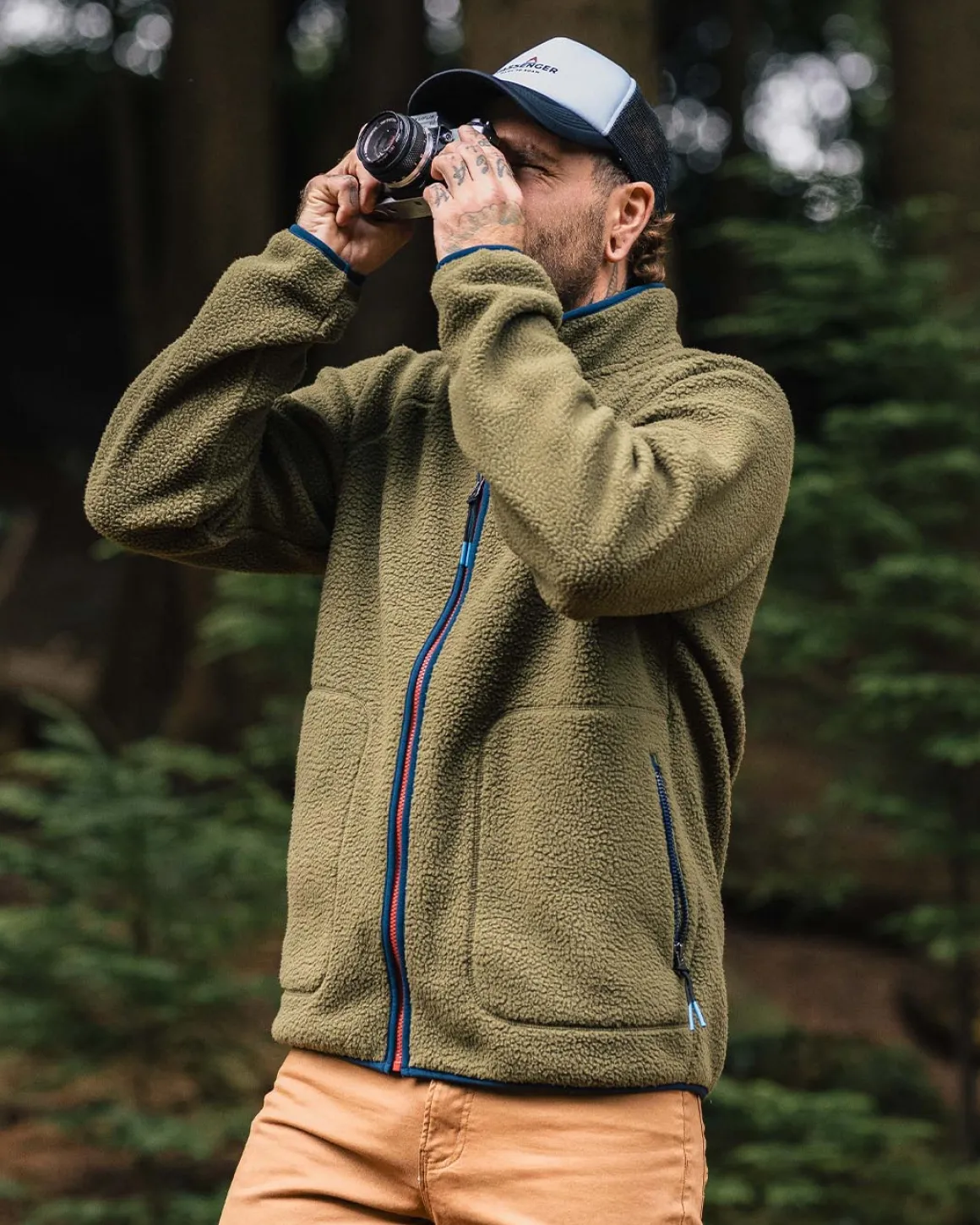 Tripper 2.0 Full Zip Recycled Sherpa Fleece - Khaki Green