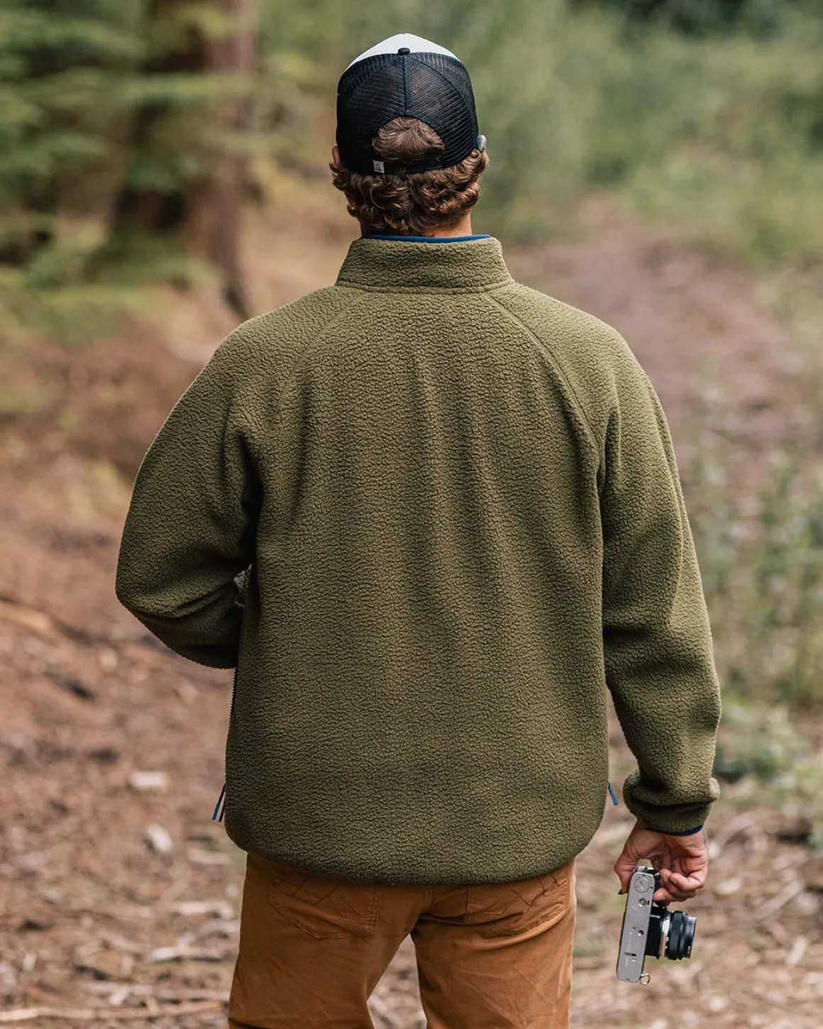Tripper 2.0 Full Zip Recycled Sherpa Fleece - Khaki Green