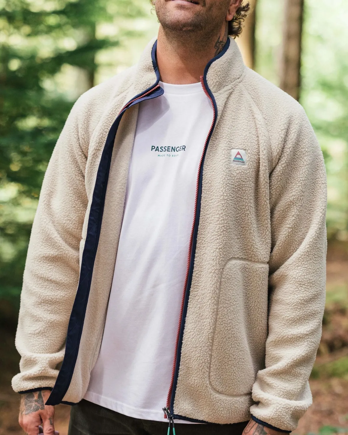 Tripper 2.0 Full Zip Recycled Sherpa Fleece - Oatmeal