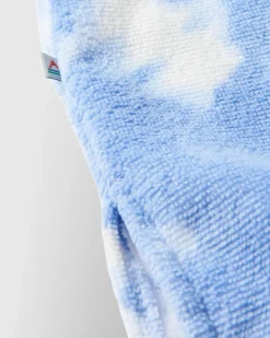 Tulum Recycled Towel Poncho - Tie Dye Cornflower
