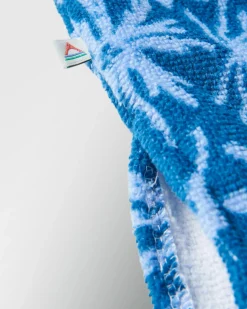 Tulum Recycled Towel Poncho - Seaweed Blue Steel