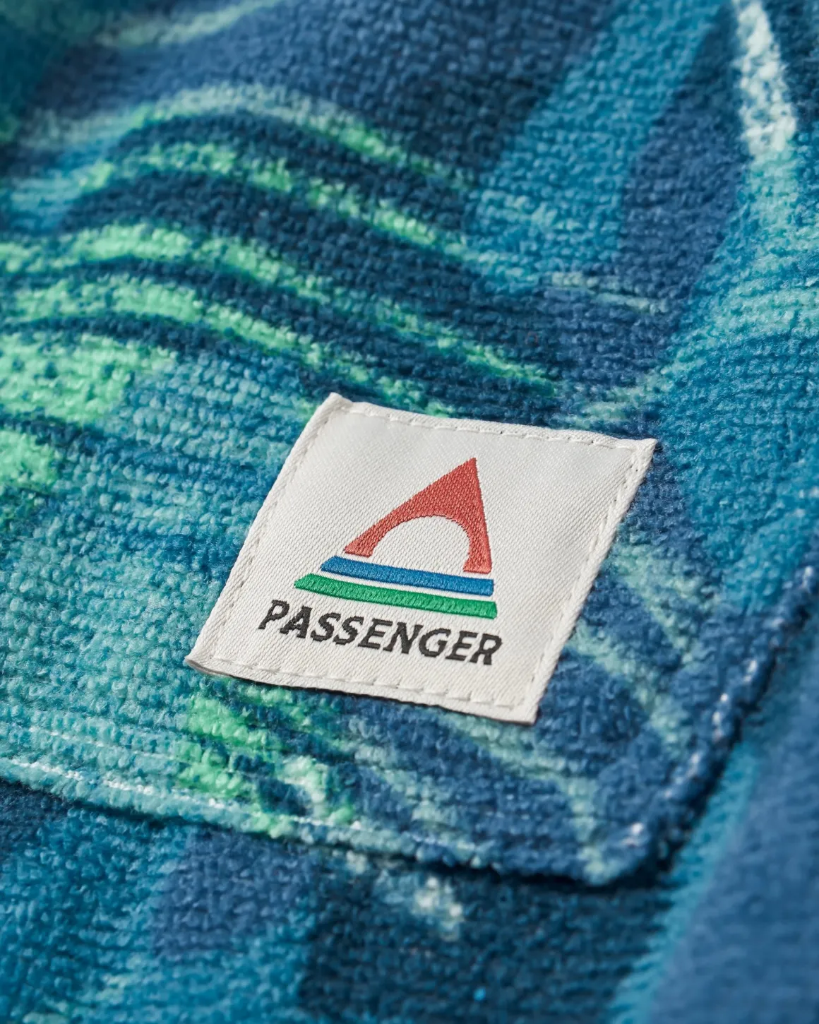 Tulum Recycled Towel Poncho - Palm Camo Moonlight