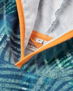 Tulum Recycled Towel Poncho - Palm Camo Moonlight