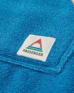 Tulum Recycled Towel Poncho - Surf Spray/ Moonlight Blue