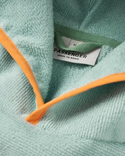 Tulum Recycled Towel Poncho - Surf Spray/ Moonlight Blue