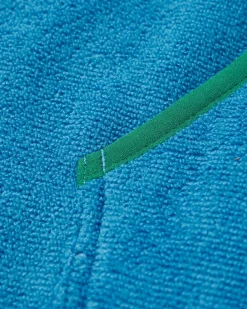 Tulum Recycled Towel Poncho - Moonlight Blue/Dark Denim