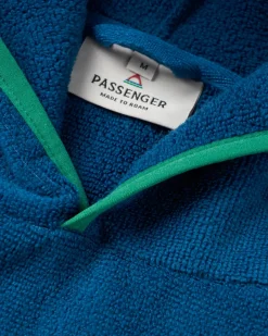 Tulum Recycled Towel Poncho - Moonlight Blue/Dark Denim