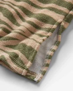 Tulum Recycled Towel Poncho - Strata Khaki Green