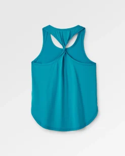 Twist Recycled Active Tank Top - Blue Pool