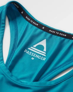 Twist Recycled Active Tank Top - Blue Pool