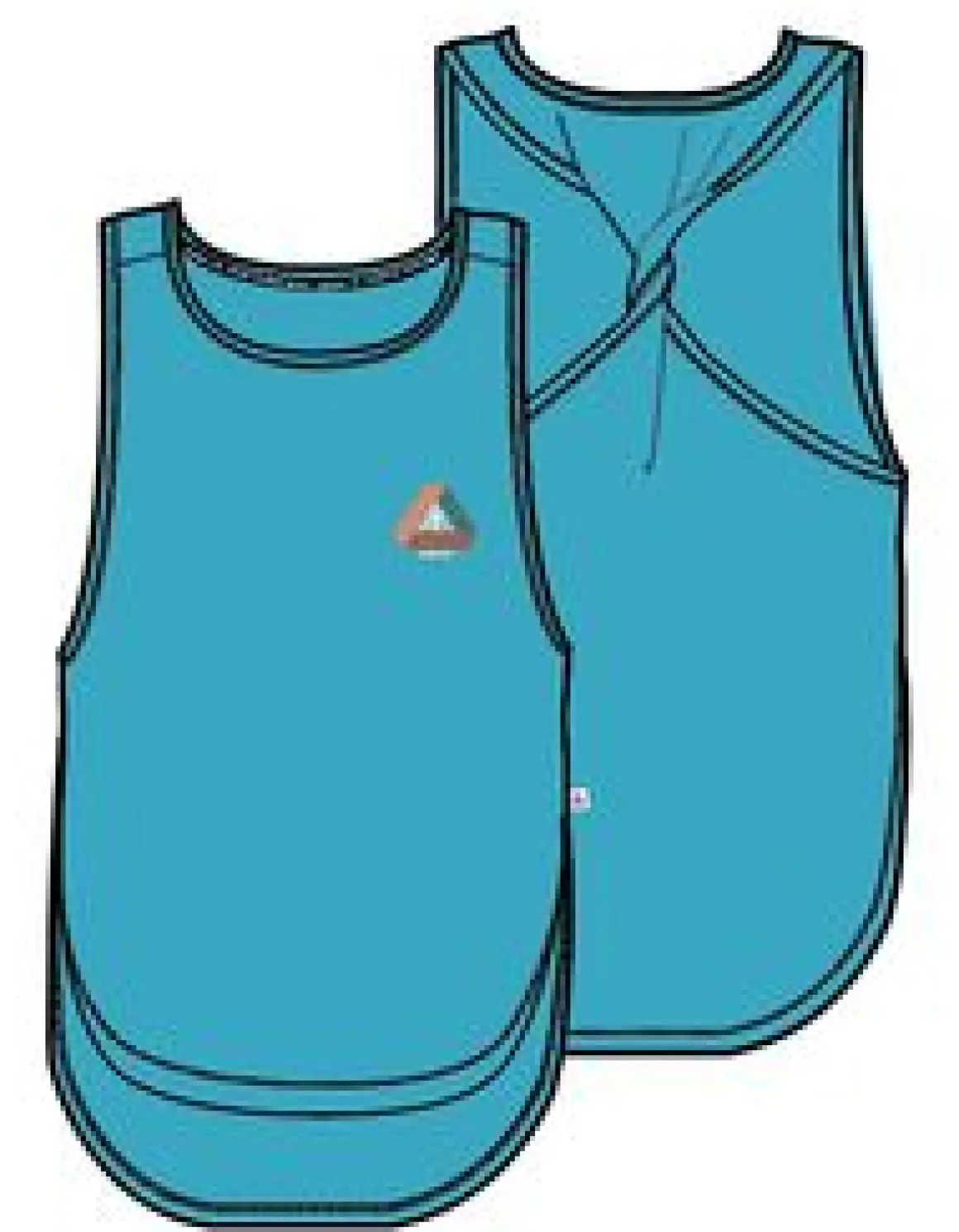 Twist Recycled Active Tank Top - Blue Pool