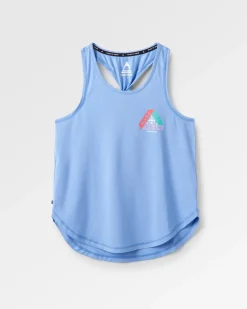 Twist Recycled Marl Active Tank Top - Cornflower Marl