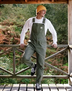 Vantage Organic Cotton Overalls - Khaki Green