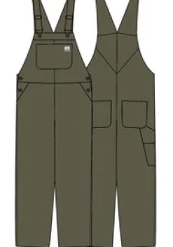 Vantage Organic Cotton Overalls - Khaki Green