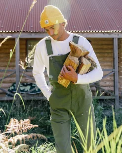 Vantage Organic Cotton Overalls - Khaki Green