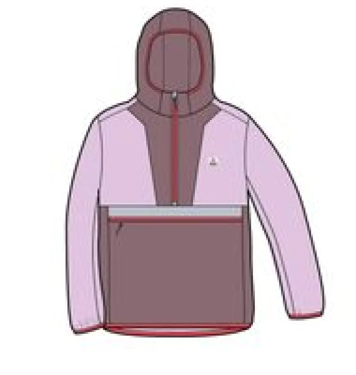 Viento Recycled Windshell Pullover - Lilac Mist/Grape