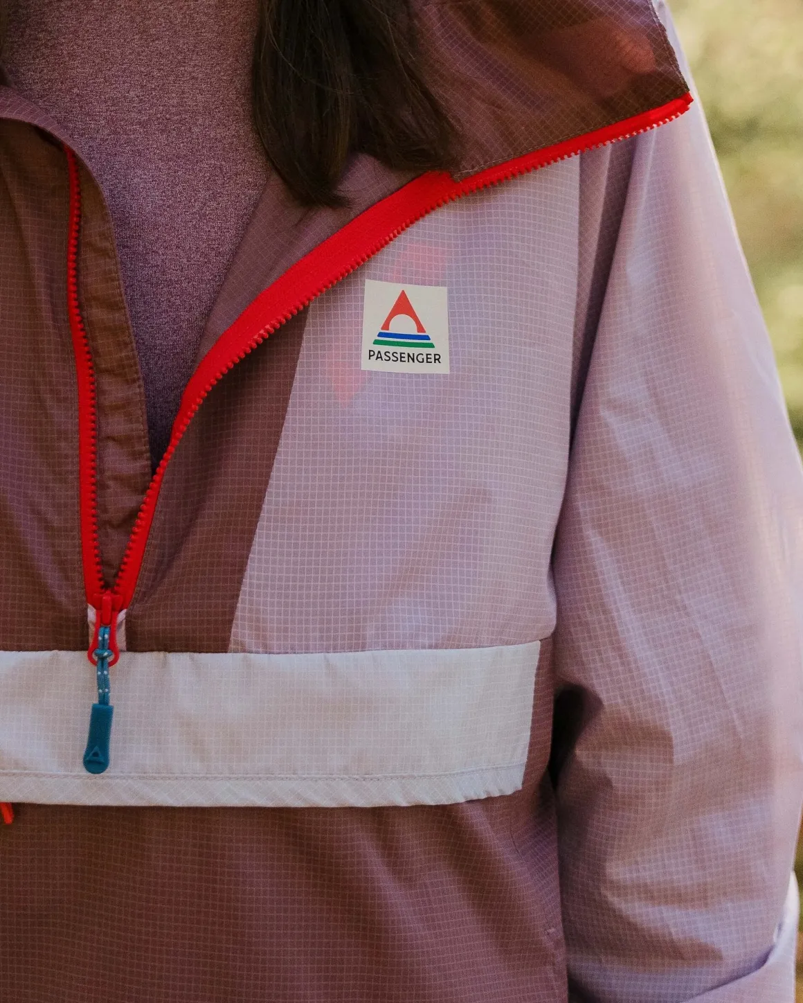 Viento Recycled Windshell Pullover - Lilac Mist/Grape