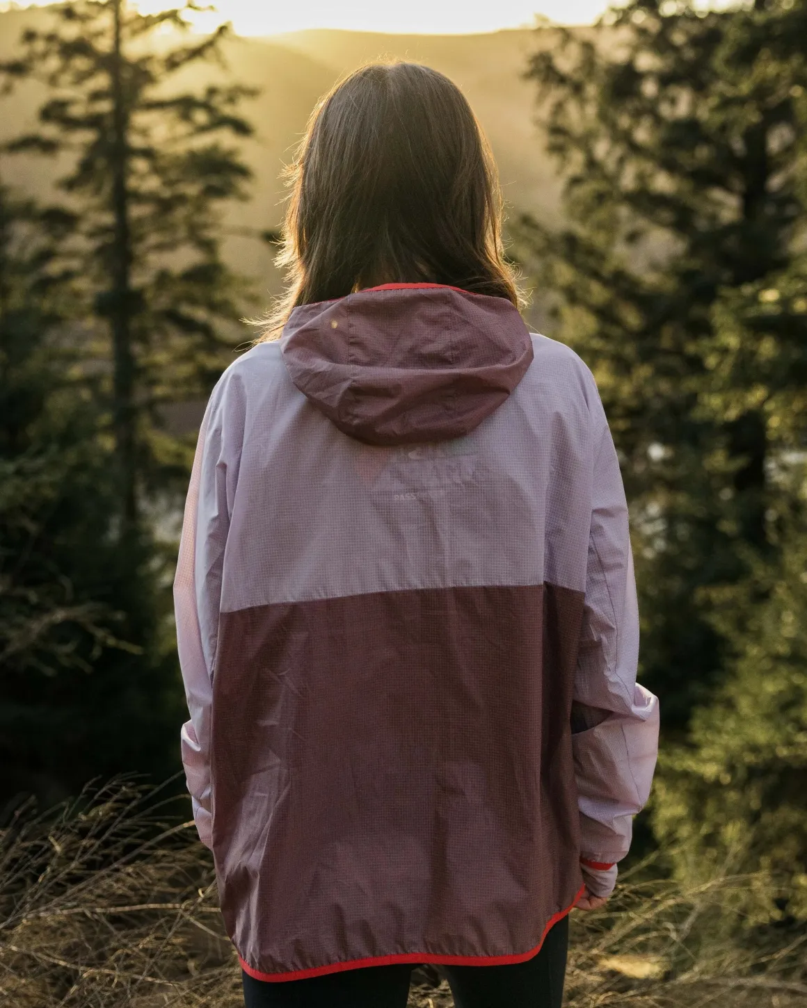 Viento Recycled Windshell Pullover - Lilac Mist/Grape