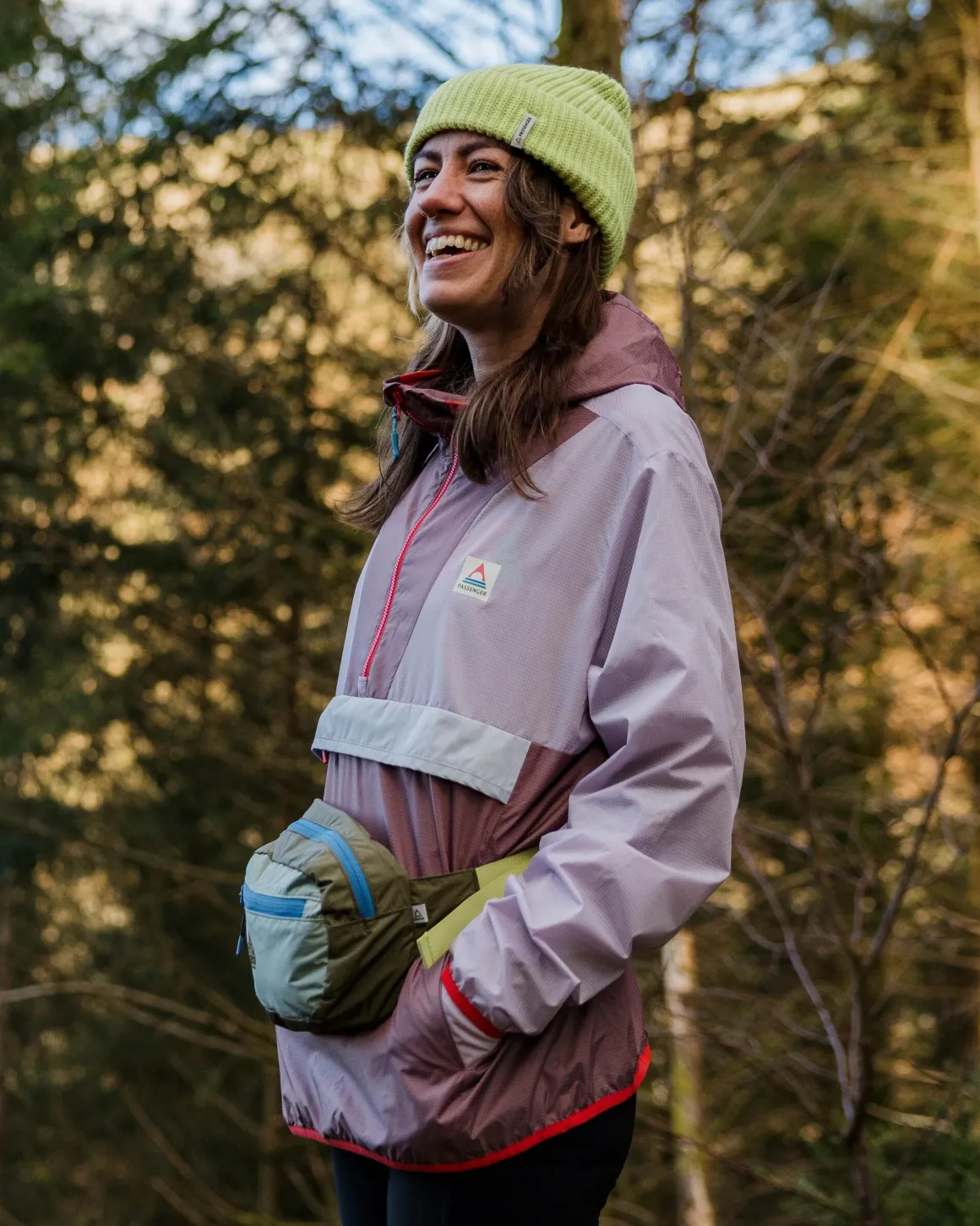 Viento Recycled Windshell Pullover - Lilac Mist/Grape