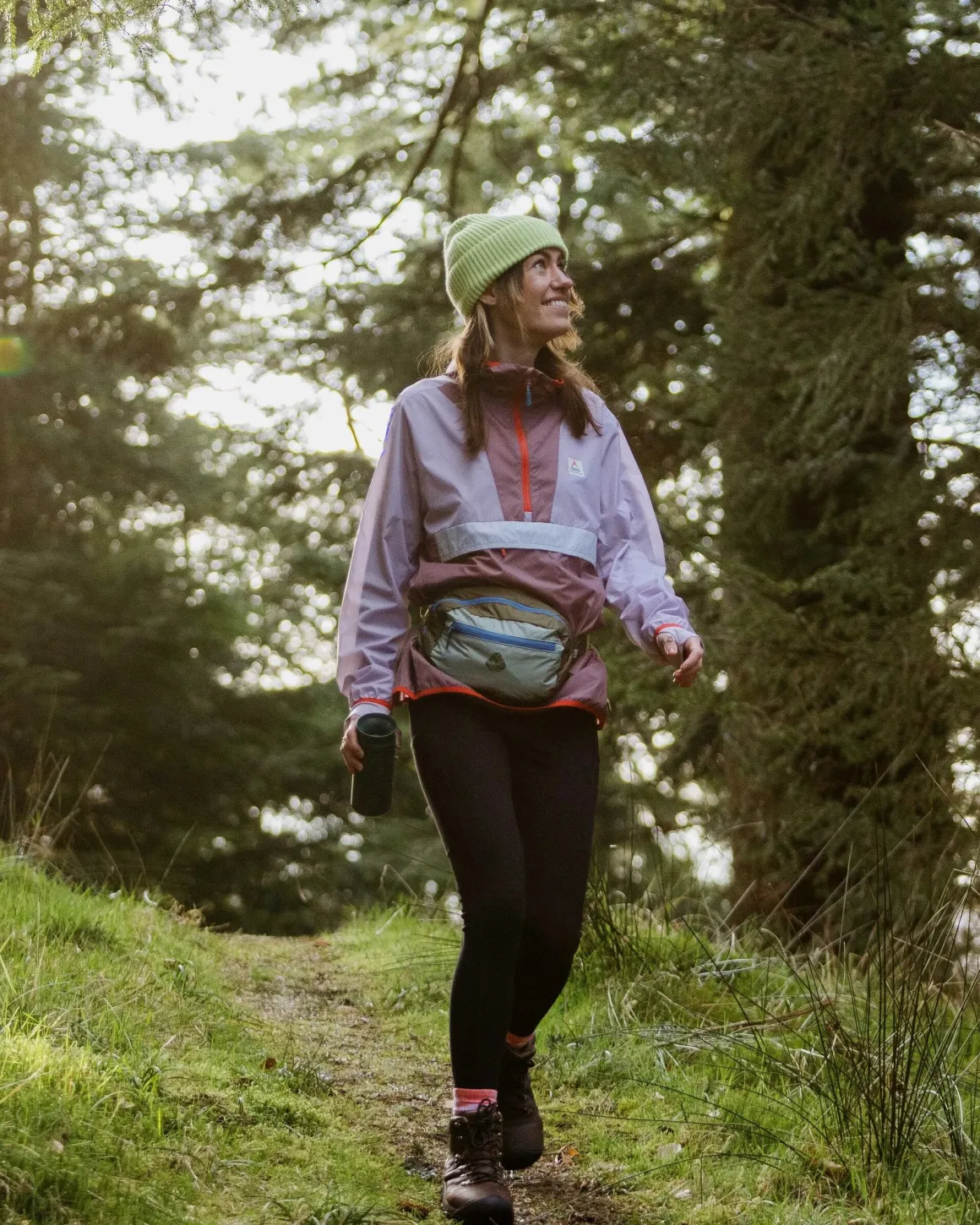 Viento Recycled Windshell Pullover - Lilac Mist/Grape