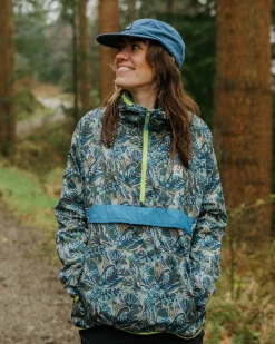 Viento Recycled Windshell Anorak - Abstract Seaweed Pistachio