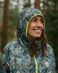 Viento Recycled Windshell Anorak - Abstract Seaweed Pistachio