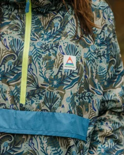 Viento Recycled Windshell Anorak - Abstract Seaweed Pistachio