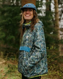 Viento Recycled Windshell Anorak - Abstract Seaweed Pistachio