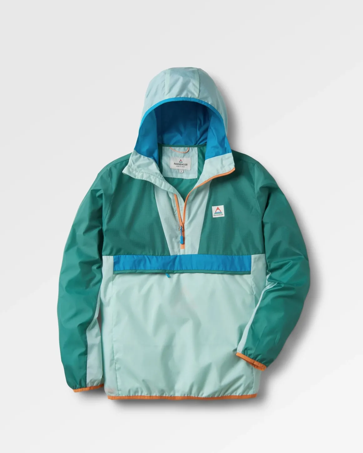 Viento Recycled Windshell Anorak - Surf Spray/Deep Sea