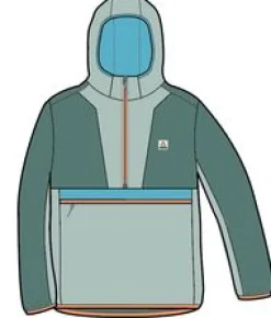 Viento Recycled Windshell Anorak - Surf Spray/Deep Sea