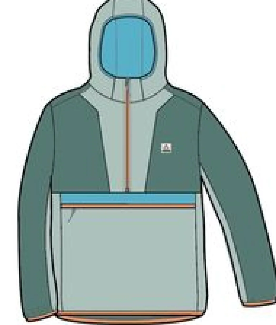 Viento Recycled Windshell Anorak - Surf Spray/Deep Sea