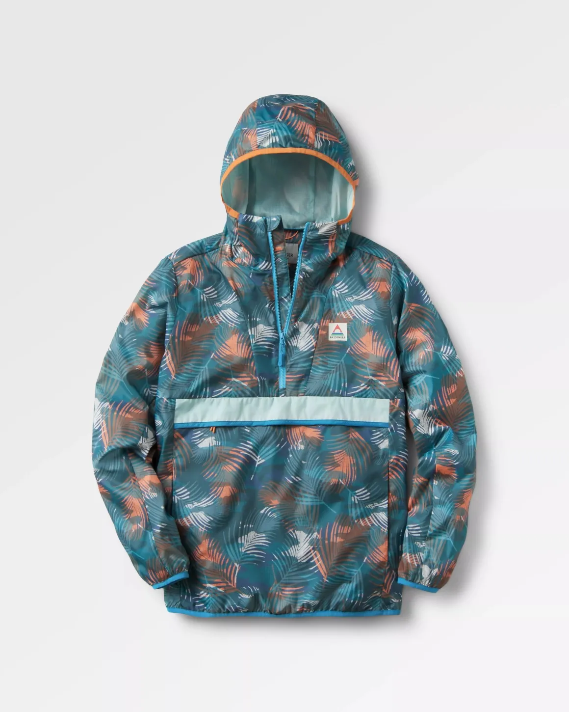 Viento Recycled Windshell Anorak - Palm Camo Deep Sea