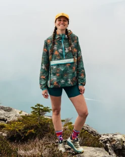 Viento Recycled Windshell Anorak - Palm Camo Deep Sea