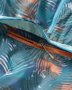 Viento Recycled Windshell Anorak - Palm Camo Deep Sea