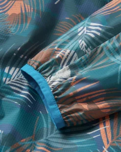 Viento Recycled Windshell Anorak - Palm Camo Deep Sea