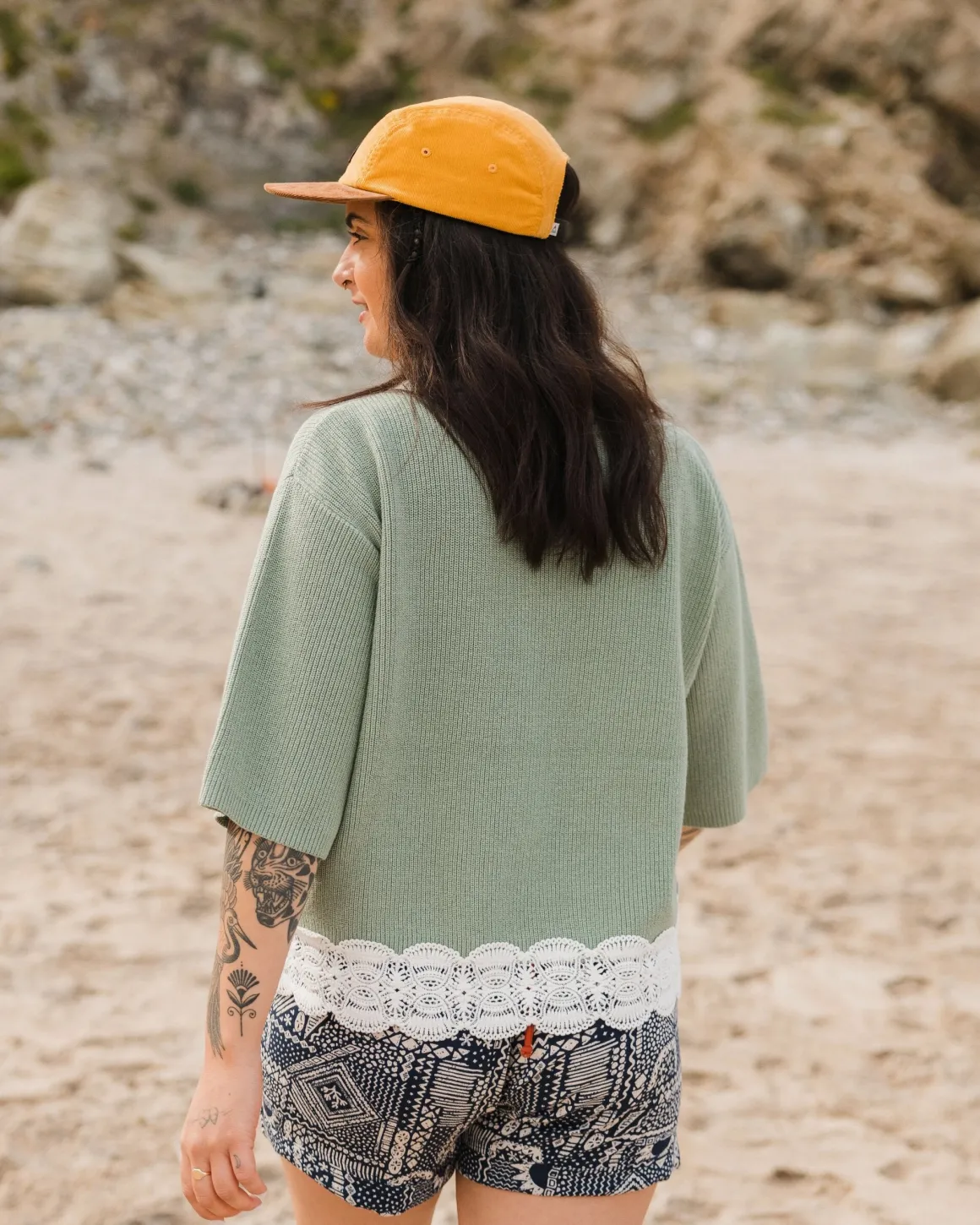 Vintage Organic Knitted Sweater - Pistachio