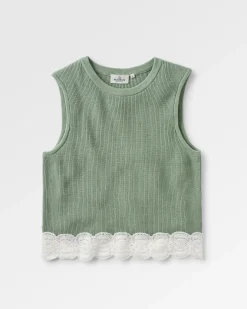 Vintage Organic Knitted Tank Top - Pistachio