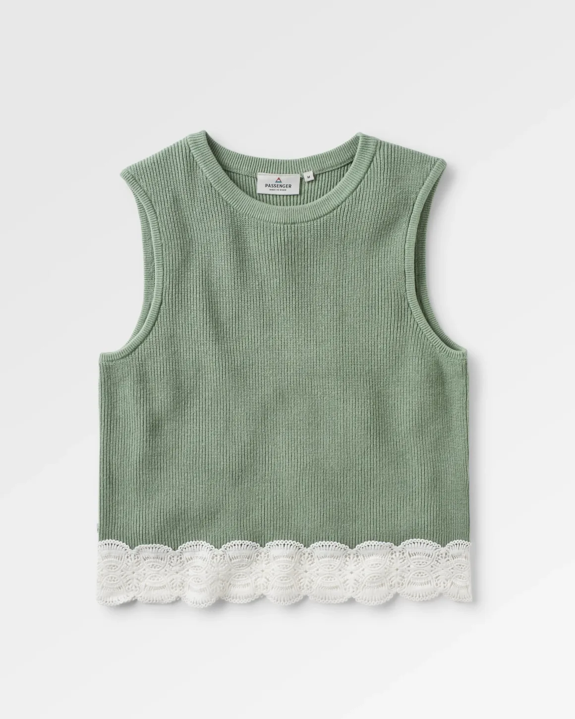 Vintage Organic Knitted Tank Top - Pistachio
