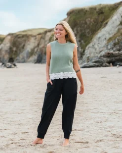 Vintage Organic Knitted Tank Top - Pistachio